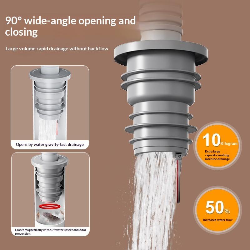 Drain Pipe Clip - Bague d'étanchéité anti-odeur pour égouts de