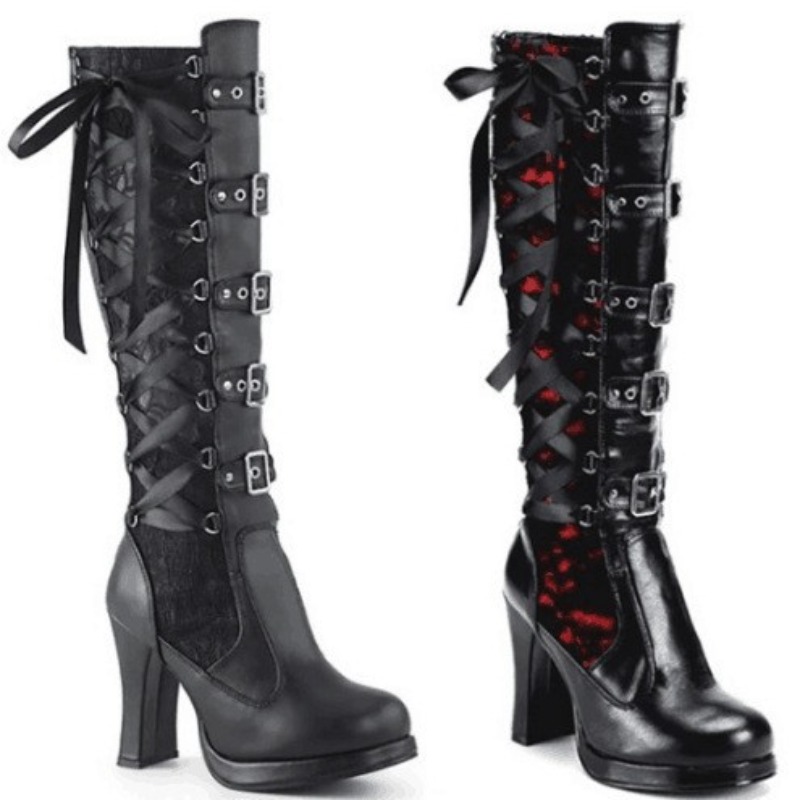 Pipe Bending Spring - Bottes hautes pour femmes style punk
